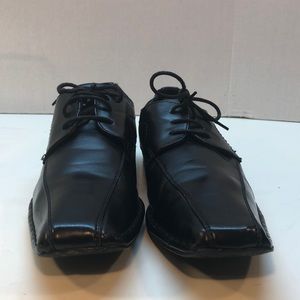 Hugo Vitelli Black SquareToe Lace-up Shoes Size 7
